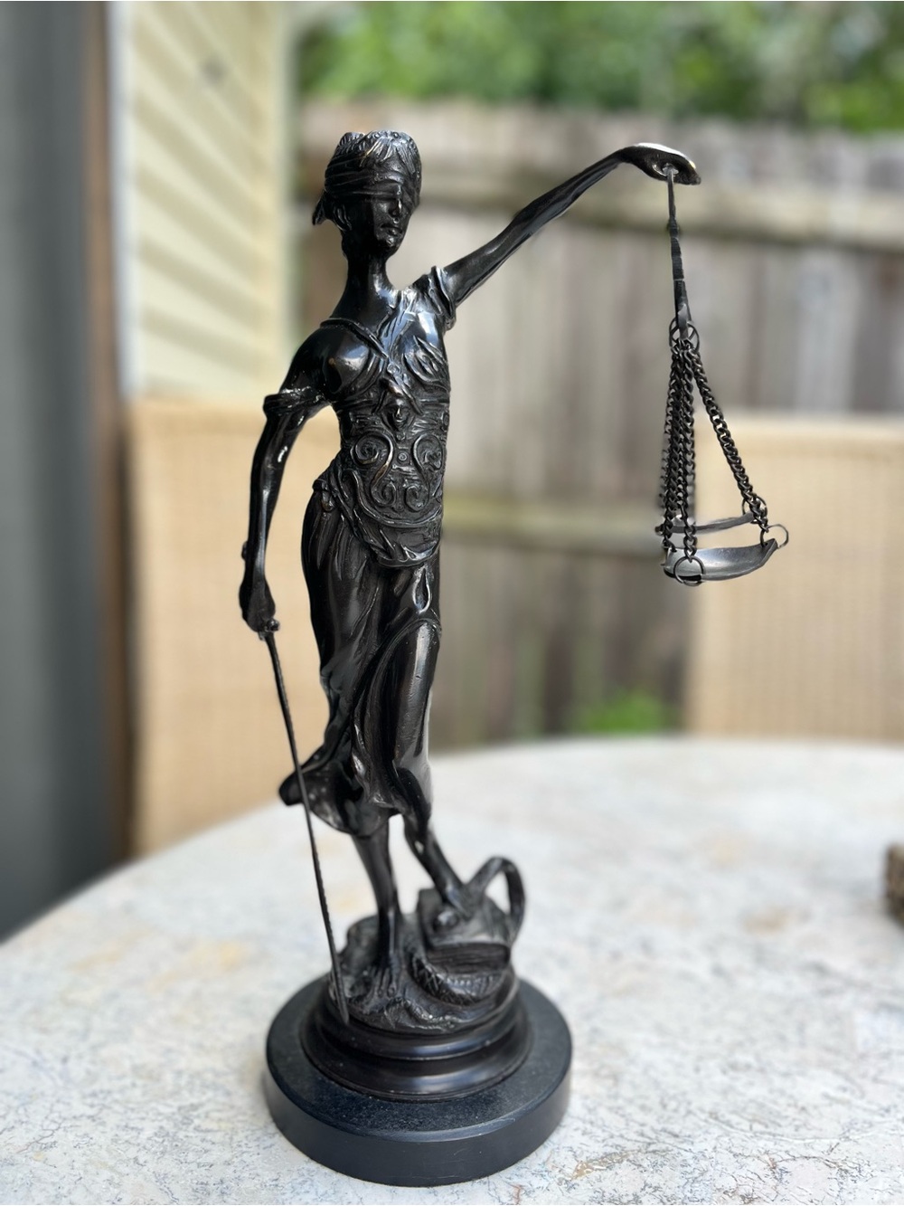 Classic Lady Justice Sculpture - Bronze